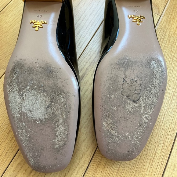 Prada Swarovski Crystal Black Patent Leather Block Heel Pumps Size 10/40 - Picture 11 of 15